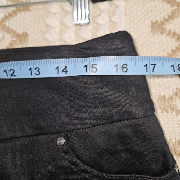 NEW! Classic Black Skirt Skort Women Size Large NWT 5 Pocket Denim Jean SC & Co - Picture 11 of 12